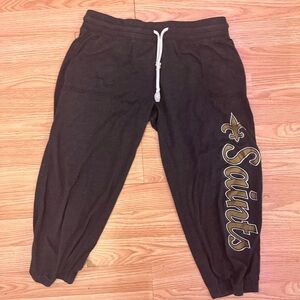 Saints Black Jogger Pants